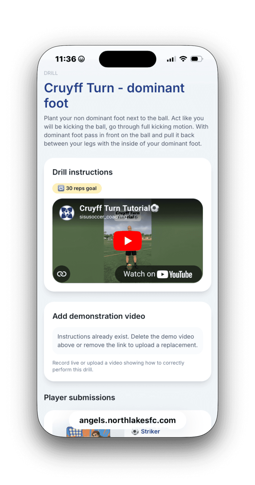 Video challenges feature screen on Teamflicks